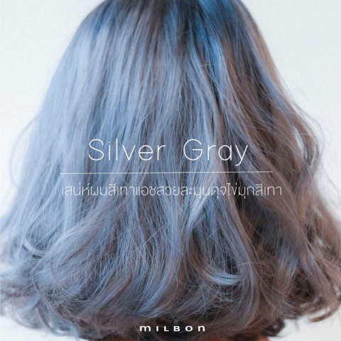 Silver Gray สีผมเทาแอชประกายเงินสุดนุมนวลดุจไข่มุกสีเทา