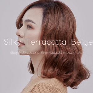 Silky Terracotta Beige สีน้ำตาลเบจโทนส้ม เปลี่ยนสีผมที่ดูแห้งกระด้าง