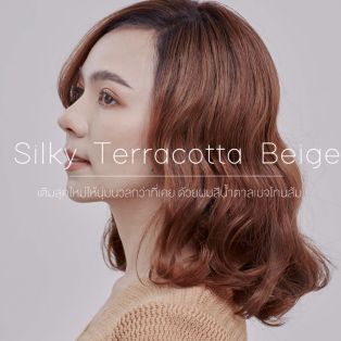 Silky Terracotta Beige สีน้ำตาลเบจโทนส้ม เปลี่ยนสีผมที่ดูแห้งกระด้าง