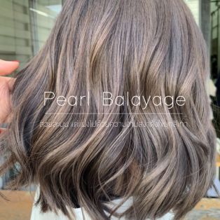 Pearl Balayage สีผมสวยละมุน แต่แฝงไปด้วยความงามด้วยไข่มุกสีเทา